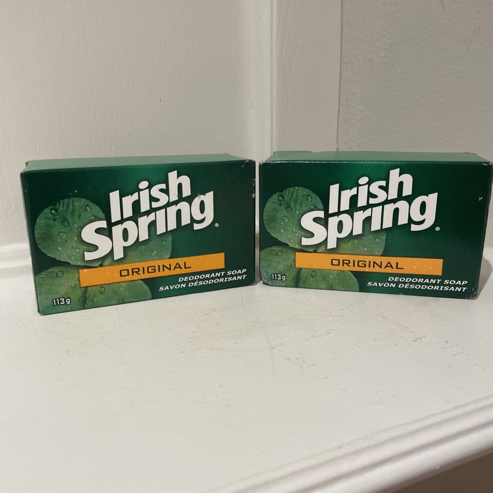 2 Pack Irish Spring ORIGINAL Bar Soap NO Flaxseed/Linseed Oil, 113g, Sealed
